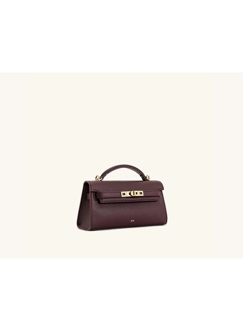 Noor Handbag, Crocodile-Embossed Kelly Style Bag, Adjustable Shoulder Strap Purse - Image 2